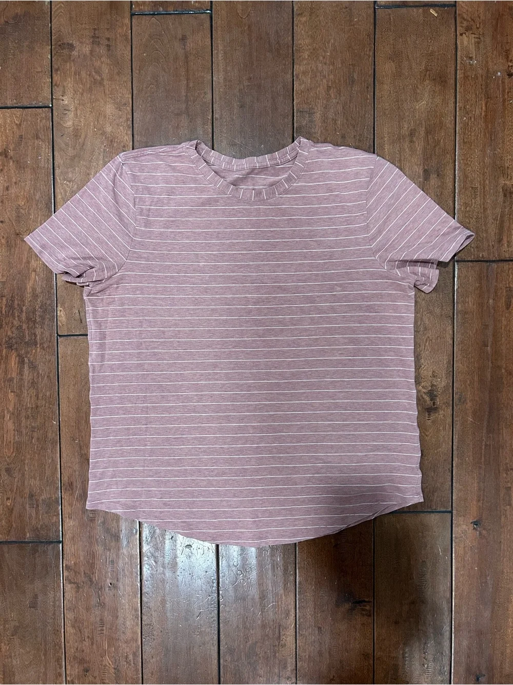 Lululemon pink striped tshirt Large